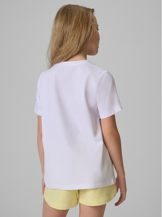 4F 4F T-Shirt POOLSIDE CLUB Biały Regular Fit