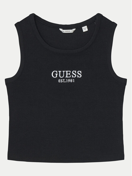 Guess Guess Top J4YI16 KBZP4 Černá Regular Fit