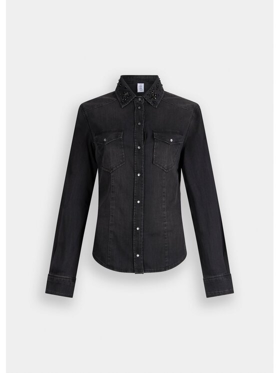 Liu Jo Liu Jo camicia di jeans UF5198D405187467 Nero Regular Fit