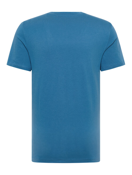 Mustang Mustang T-Shirt Austin 1016483 Niebieski Regular Fit