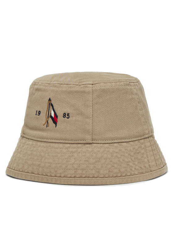 Tommy Hilfiger Tommy Hilfiger Kapelusz Seasonal Flag Bucket AM0AM13384 Beżowy