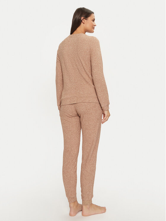 Selmark Selmark Pidžama P8673 Bež Regular Fit