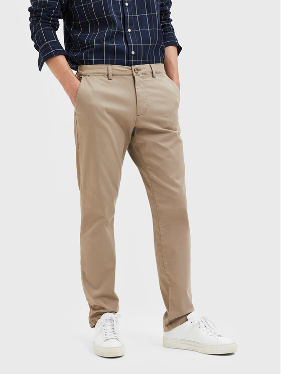 Selected Homme Pantaloni chino New 16087663 Bej Slim Fit