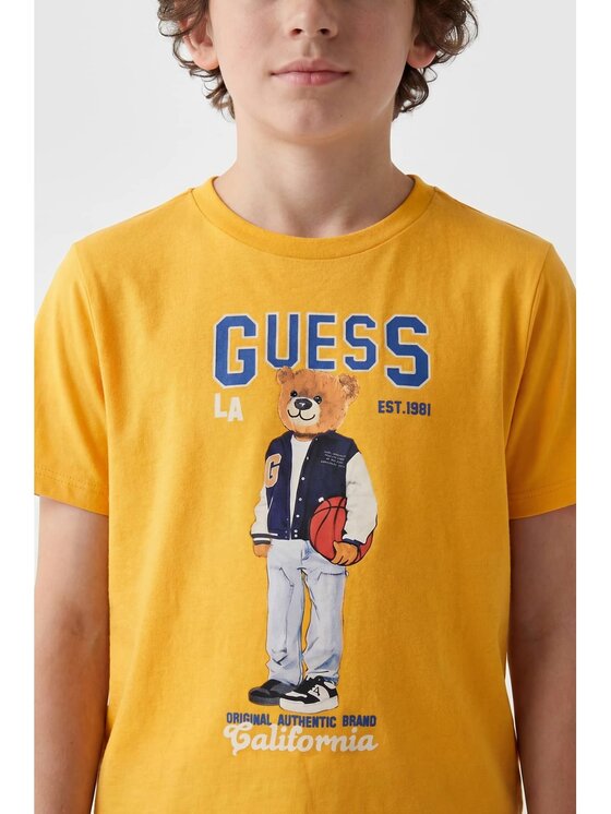 Guess Kids Guess Kids T-Shirt 183054 Żółty Classic Fit