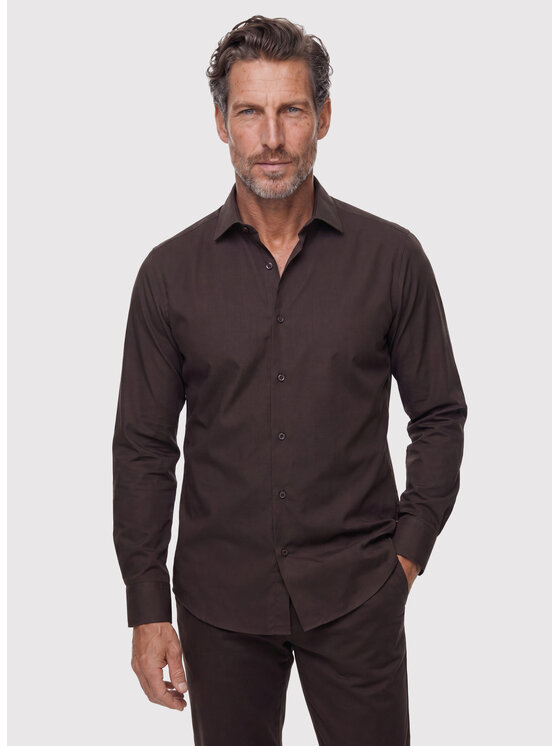 Pako Lorente Pako Lorente Koszula P26WF-1X-027 Brązowy Slim Fit