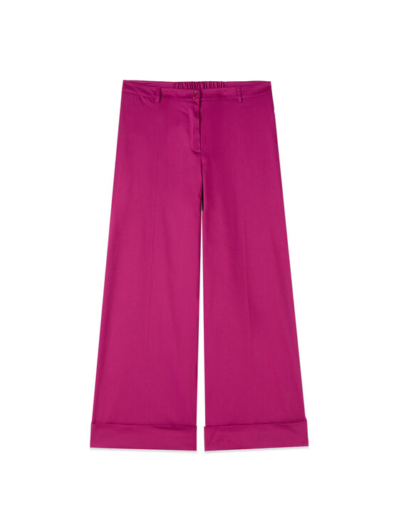 Oltre Oltre Pantaloni di tessuto P02BR009295N019 Viola Baggy Fit