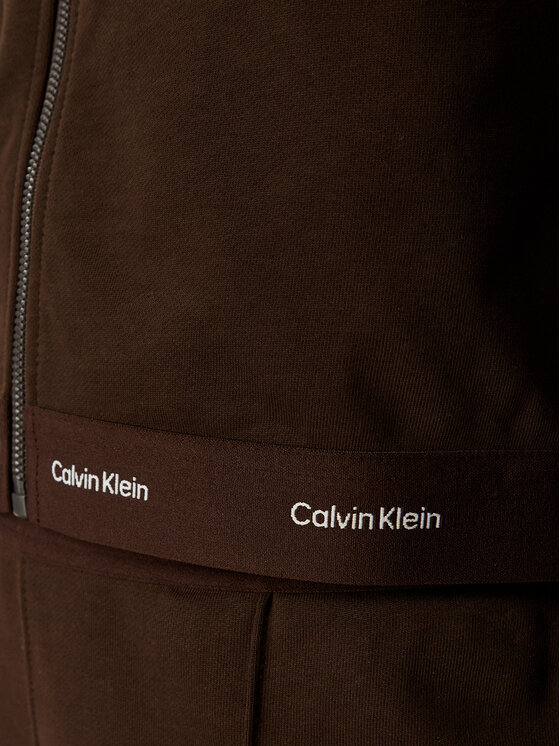 Calvin Klein Jeans Calvin Klein Jeans Mikina LV047G252G Tmavě hnědá Cropp Fit