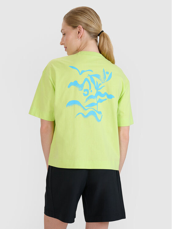 4F 4F T-Shirt CHILLY WAVES Zielony Regular Fit