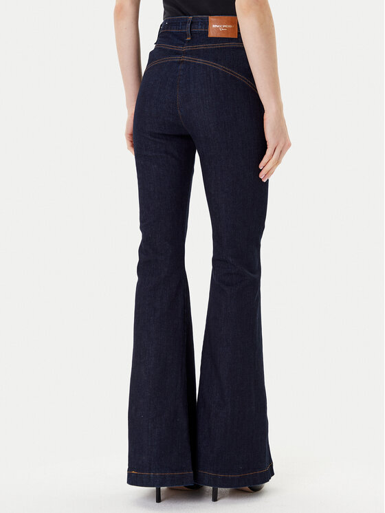 Rinascimento Rinascimento Дънки CFC0126161003 Тъмносин Flare Fit