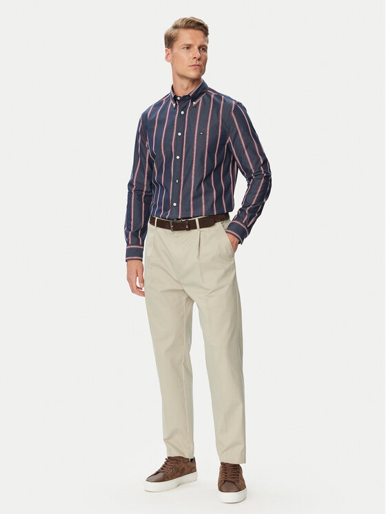 Tommy Hilfiger Tommy Hilfiger Риза Poplin MW0MW44588 Тъмносин Regular Fit