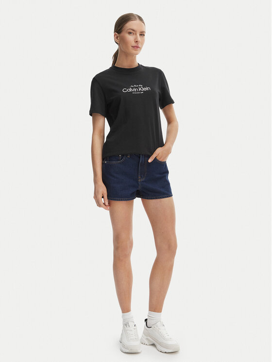 Calvin Klein Jeans Calvin Klein Jeans T-Shirt NYC Logo LV047F810G Czarny Classic Fit