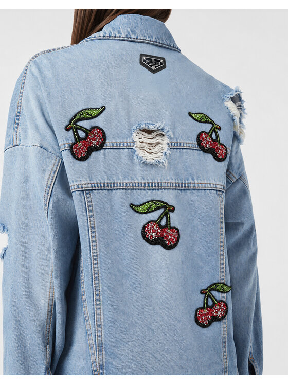 PHILIPP PLEIN PHILIPP PLEIN Kurtka jeansowa 31763 Niebieski Regular Fit