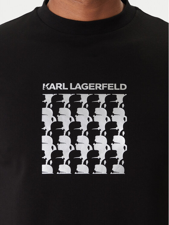 KARL LAGERFELD KARL LAGERFELD Tricou 755402 554235 Negru Slim Fit