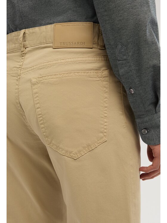 Trussardi Trussardi Pantaloni di tessuto P701H104862N012 Crema Regular Fit