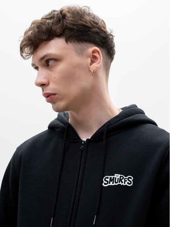 Smerfy Smerfy Bluza Gargamel księżyc noc kot klakier 128669 Czarny Regular Fit
