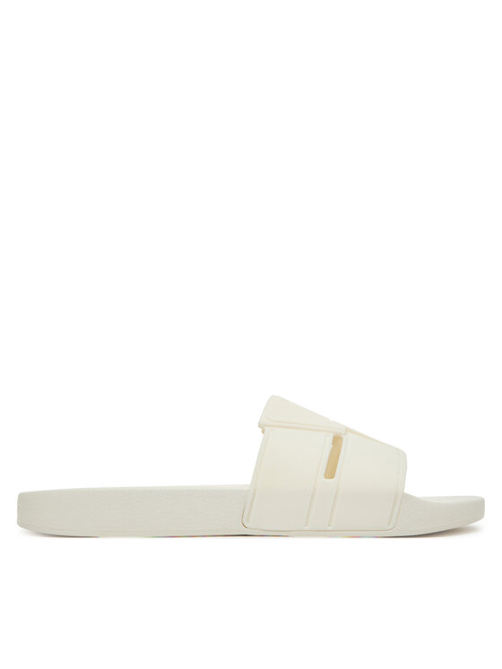 Calvin Klein Šľapky Pool Slide Double T HM0HM01752 Biela