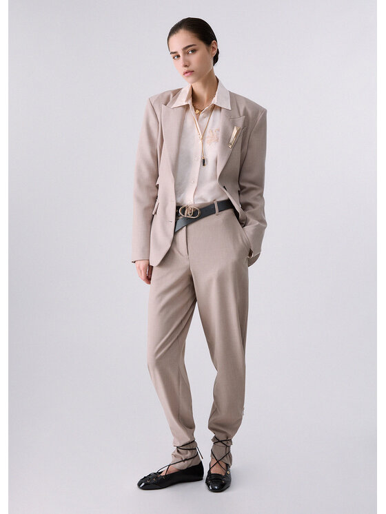 Liu Jo Liu Jo Pantalone da abito CF6025T793AL9594 Beige Regular Fit