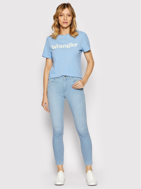 Wrangler Wrangler Jeansy Body Bespoke W27HZI44B 112145964 Niebieski Skinny Fit