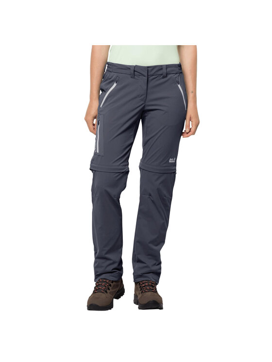 Jack Wolfskin Jack Wolfskin Spodnie dresowe Jack Wolfskin Overland Zip Away Pants W Granatowy Regular Fit
