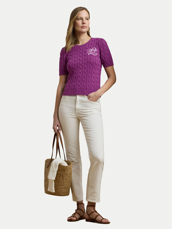 LAUREN RALPH LAUREN LAUREN RALPH LAUREN Svetr 200976989002 Fialová Slim Fit