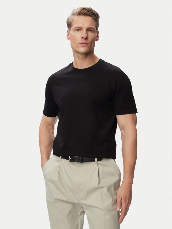 HUGO Tricou Dimerstee 50542969 Negru Slim Fit