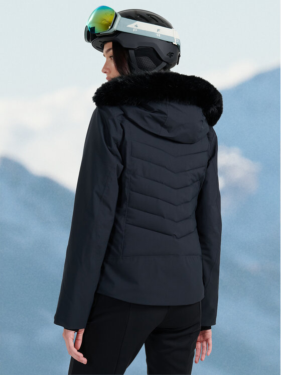 4F 4F Kurtka narciarska SKIWEAR Czarny Slim Fit