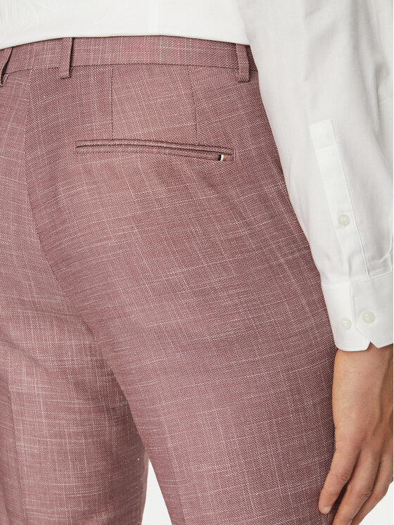 BOSS BOSS Spodnie materiałowe H-Genius-251 50535685 Różowy Slim Fit