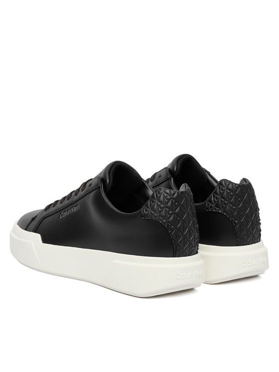 Calvin Klein Calvin Klein Sneakersy Chunky Cupsole Laceup Lth Bt Aop YW0YW02036 Czarny