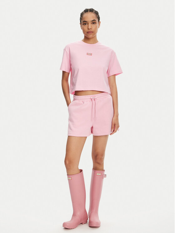 Hunter Hunter T-Shirt Abby HARW0059251 Różowy Boxy Fit