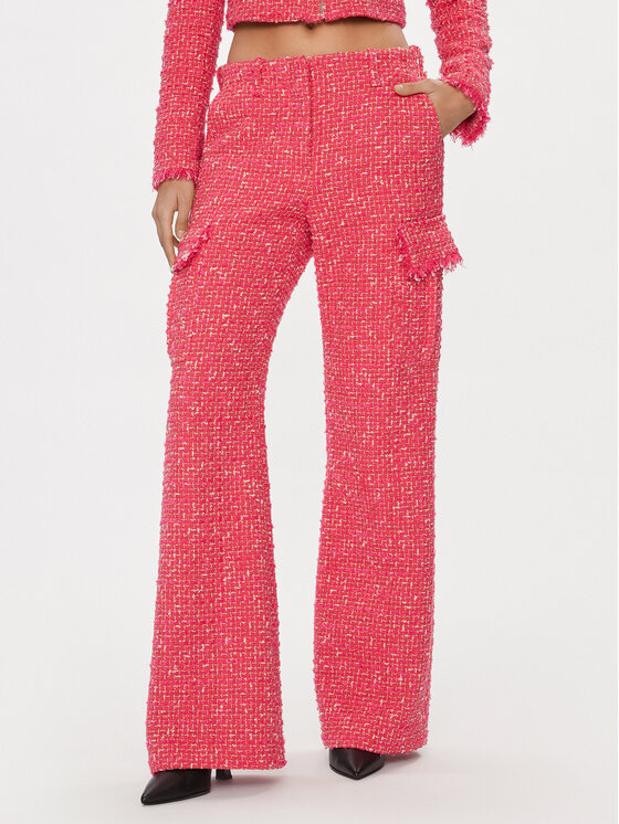 Patrizia Pepe Patrizia Pepe Kalhoty z materiálu 8P0601/A376-F592 Růžová Flare Fit