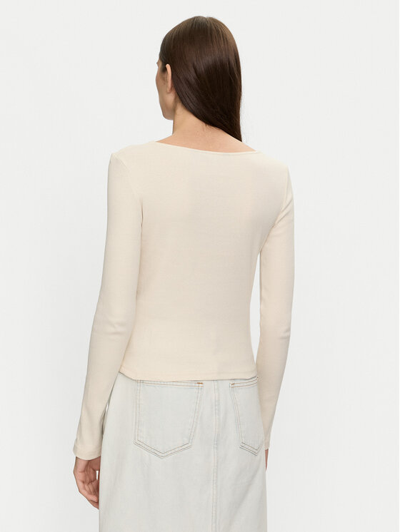 Brave Soul Brave Soul Μπλουζάκι LLT-248NALA Εκρού Slim Fit