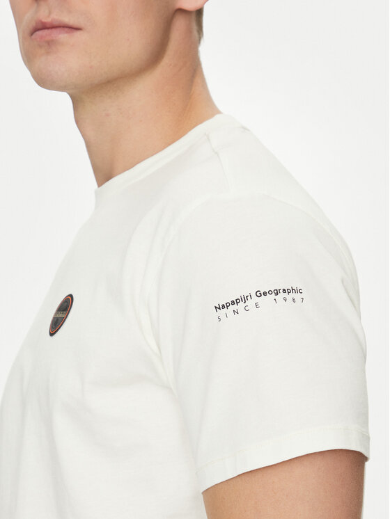 Napapijri Napapijri T-Shirt S-Badge NP0A4I3N Bílá Regular Fit