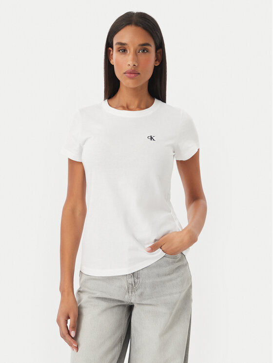 Calvin Klein Jeans Calvin Klein Jeans T-Shirt J20J212883 Biały Slim Fit