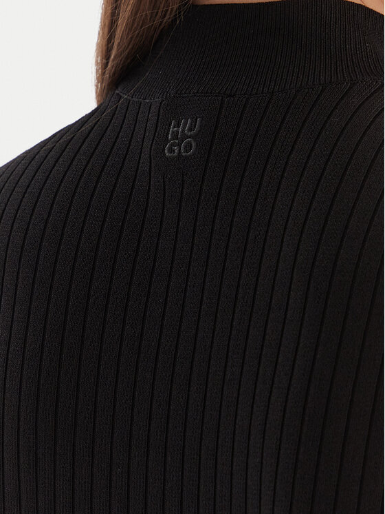 HUGO HUGO Sukienka dzianinowa Sbonny 50548258 Czarny Slim Fit