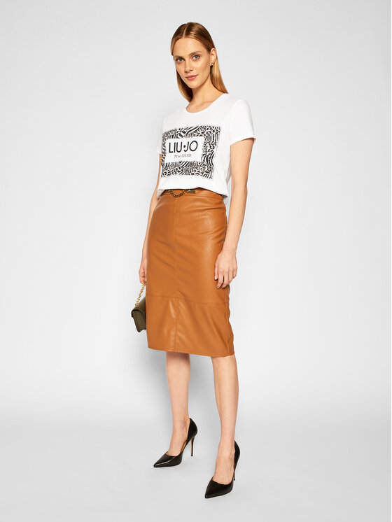 Liu Jo Liu Jo Marškinėliai WF0128 J5003 Balta Regular Fit