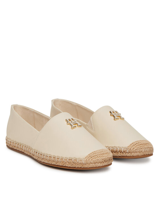 Tommy Hilfiger Tommy Hilfiger Espadrile Th Logo Leather Espadrille FW0FW08540 Bež