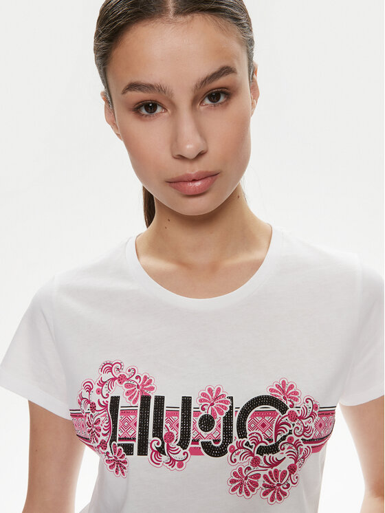 Liu Jo Liu Jo Тишърт MA4340 JS923 Бял Regular Fit