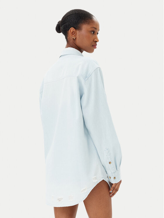 One Teaspoon One Teaspoon džínsová košeľa Everyday Chambray 24864 Modrá Regular Fit