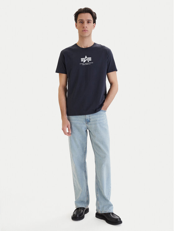 Alpha Industries Alpha Industries T-Shirt Basic 118533 Tmavomodrá Regular Fit