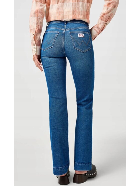 Wrangler Wrangler Jeansy Flare Niebieski Flare Fit