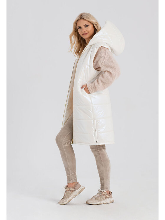 Look Made With Love Look Made With Love Bezrękawnik Pearl Look 934 Biały Feminine Fit