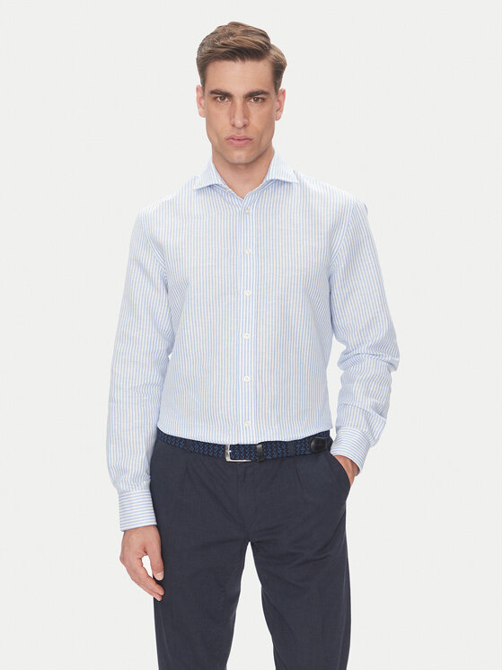 Baldessarini Baldessarini Camicia B3 10012.3710 Celeste Regular Fit
