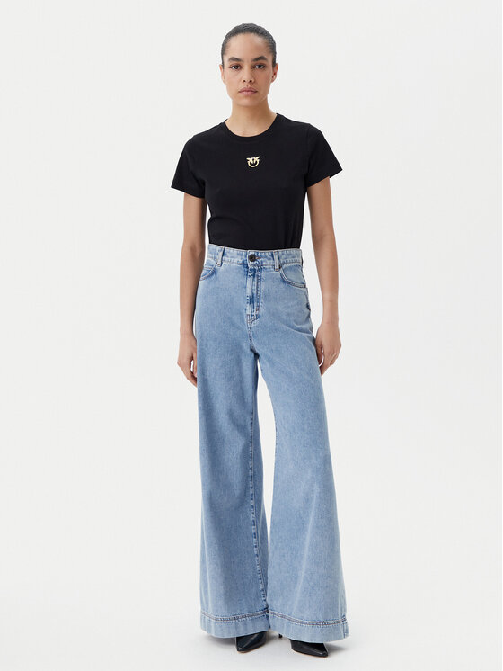 PINKO PINKO Marškinėliai Bussolotto 100355 A2OD Juoda Regular Fit