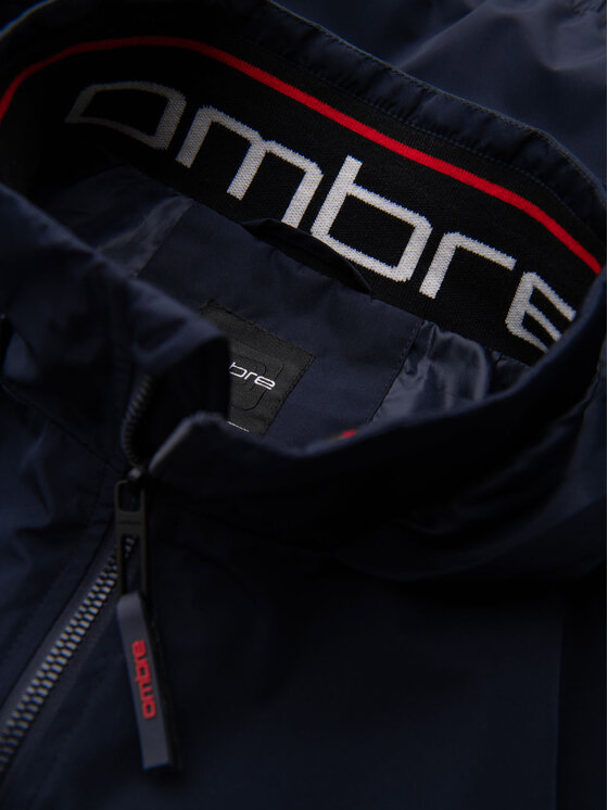 Ombre Ombre Kurtka przejściowa OM-JANP-0222 Granatowy Regular Fit