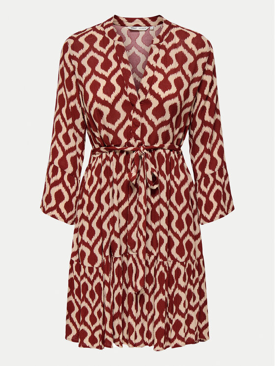 ONLY ONLY Vsakodnevna obleka Clemmentine 15320417 Bordo rdeča Regular Fit
