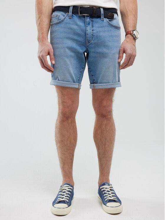 BIG STAR BIG STAR Szorty materiałowe ADEN Niebieski Slim Fit