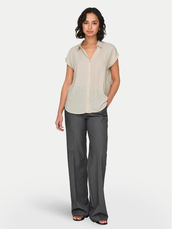 ONLY ONLY Kalhoty z materiálu Kayle 15324532 Šedá Straight Fit