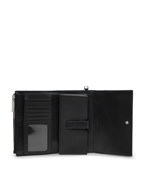 Calvin Klein Calvin Klein Liels sieviešu maks Ck Must Xl Trifold W/Wristel_Mn K60K612940 Melns