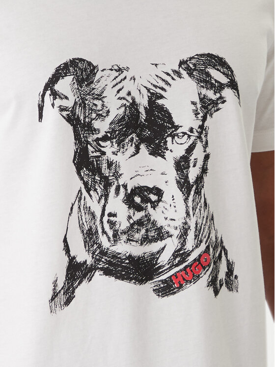 HUGO HUGO T-krekls Dubrox 50553779 Écru Regular Fit