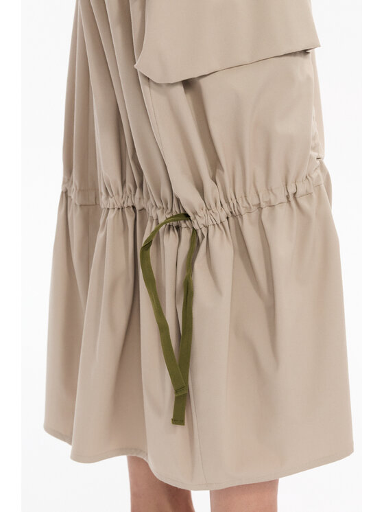 Deni Cler Milano Deni Cler Milano Spódnica midi W-DC-7069-F5-I8-13-1 Beżowy Regular Fit